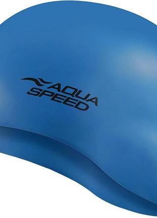 Шапка для плавания aqua speed mono 6200 темно-синий уни osfm