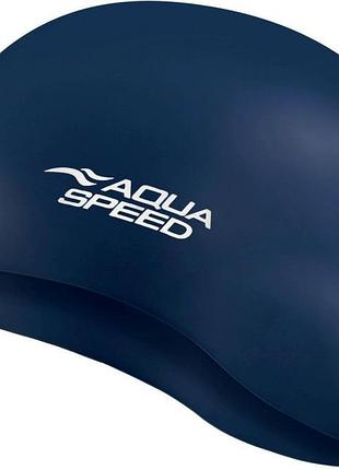 Шапка для плавания aqua speed mono 6198 темно-синий уни osfm