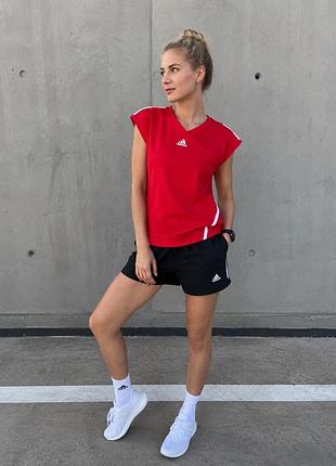 Футболка спортивна techno stretch adidas original 36 40 червона