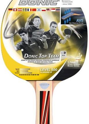 Ракетка для настольного тенниса donic-schildkrot top team 500