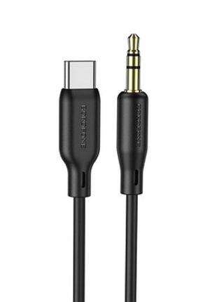 Аудиокабель borofone bl18 type-c to 3.5 mm trs s цифровой цифровой видеонабор cable black bl18cb