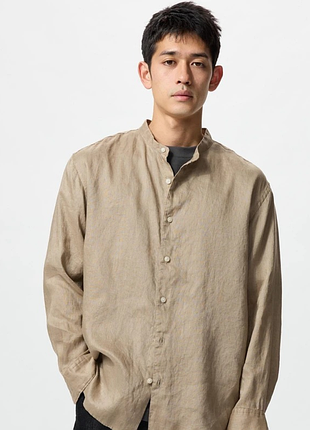 Рубашка льняная uniqlo (474536)