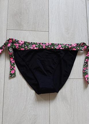 Черные плавки на завязках низ купальника asos s m 8 10 36 38 44 46