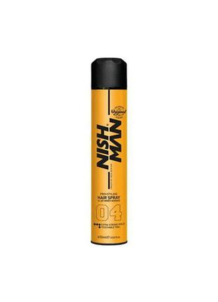 Спрей для укладки nishman extra strong hold hair spray 400 мл