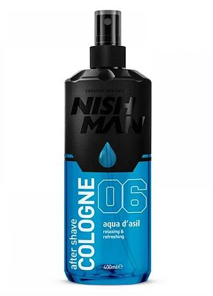 Одеколон после бритья nishman aqua d'asil cologne no.6 400 мл
