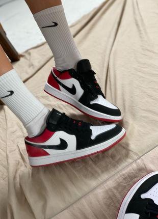 Кроссовки женские nike jordan red black2 фото