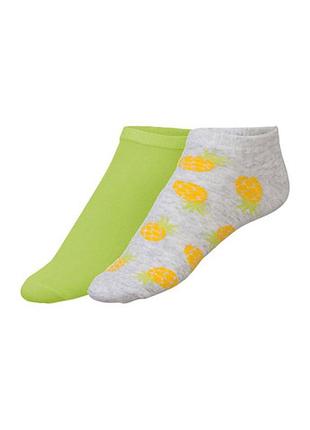 Носки короткие яркие ананасы lidl 39-42 (10-14 лет)