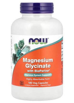 Now magnesium glycinate with bioperine 180 растительных капсул