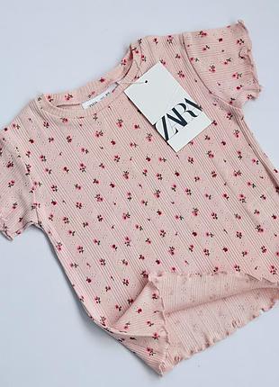 Топ для дівчинки р.86 з ніжною перфорацією zara