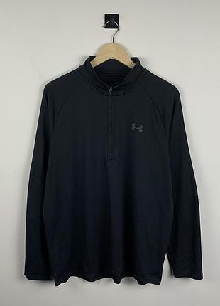 Спортивний компресійний лонгслів under armour чоловічий чорний розмір хl