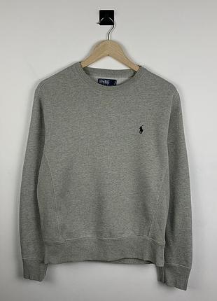 Чоловічий вінтажний світшот polo ralph lauren розмір с сірий 90’s