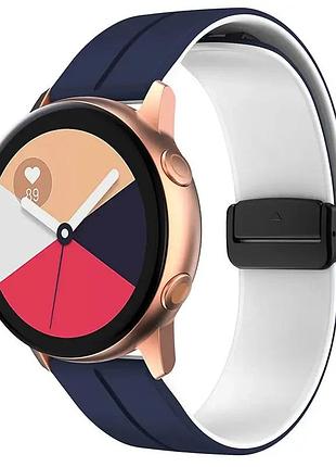 Силиконовый ремешок classy для smart watch 20mm blue/white