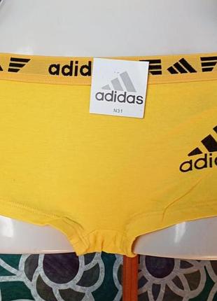 Жіночі шортики adidas жовті | стильні спортивні трусики | нові