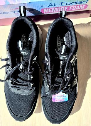 Кроссовки skechers skech-air с memory foam, черные, новые 36 размера