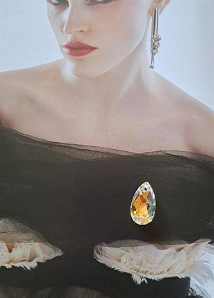 Великий кулон кристал крапля з ефектом aurora borealis / swarovski