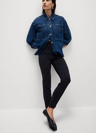 Штани marks & spencer jersey slim fit ankle grazer, розмір l (12)