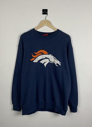 Чоловічий вінтажний світшот nfl denver broncos usa 90’s біо лого