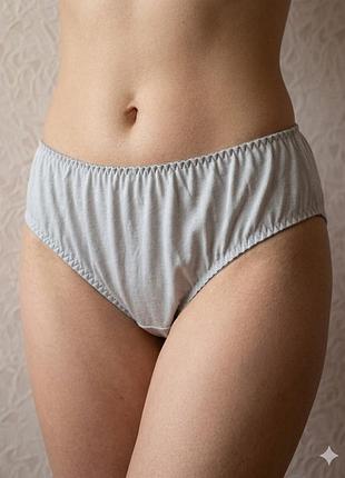 Трусики слипы серого цвета 16+. жэнкие трусы 6519