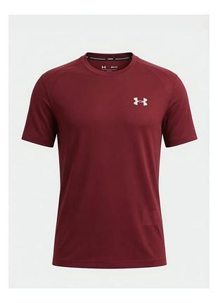 Футболка спортивна чоловіча under armour heatgear run m бордова