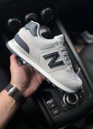 Кроссовки женские new balance 574 light gray &amp; black