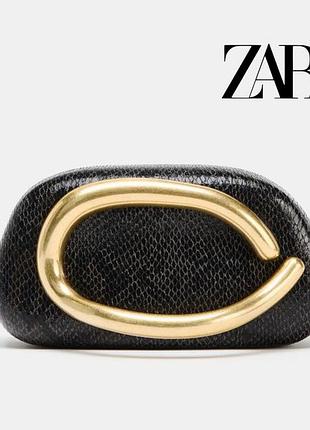 Ультрамодный клатч zara / черный
