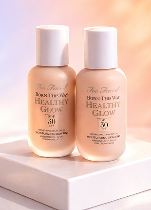 Тональный крем too faced born this way healthy glow spf 30 skin tint foundation cloud