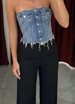 Топ джинс zara