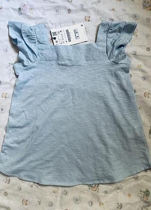Бавовняна футболка для дівчинки ,zara