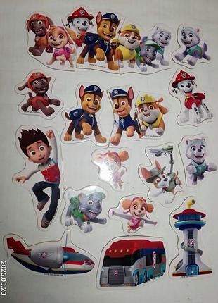Магнит щенячий патруль 17 штук, паззл, набор детям paw patrol magdum игра магнитный щенячий патруль веселые приключения