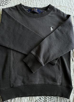Світшот polo ralph lauren оригінал на 4-5 років (розмір 4т) графітовий кофта