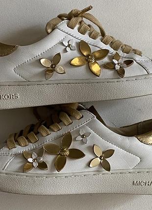 Michael kors — стильні шкіряні кеди 37 розмір