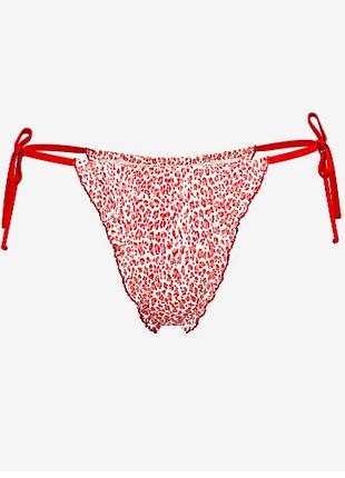 Плавки бікіні стрінги reign victoria´s secret. цвет: red leopard (75qe). размер: м