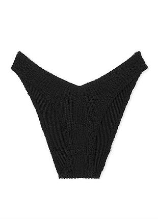 Плавки бикини crinkle brazilian victoria's secret. Цвет: black. размер: (2zuo) xs/s