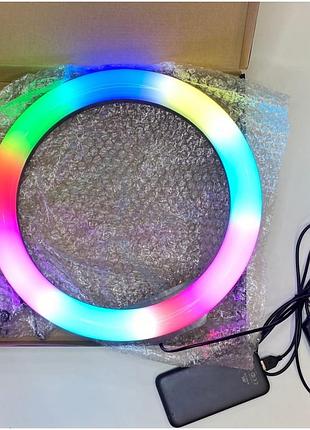 Кільцева світлодіодна лампа rgb 30 см із кріпленням для телефону
