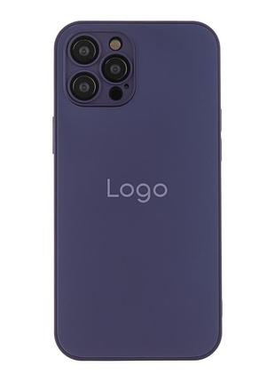 Чохол ag-glass matte camera lens with magsafe для iphone 12 pro max deep purple
