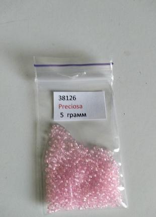 Чешский бисер preciosa № 10/0 38126 (прокрашенный розовый с блестинкой ) / 5 г