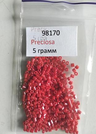 Бисер рубка чехия preciosa 10/0 № 98170 (жемчужный красный) / 5 г