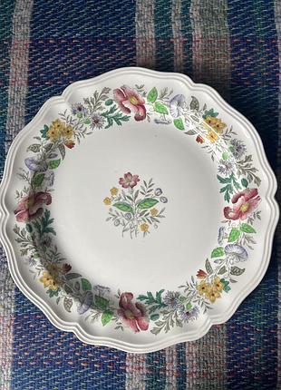 Вінтажна тарілка royal doulton із візерунком stratford (floral, d6196