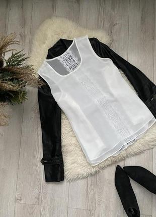 Блуза великий розмір)базова біла блузка 🤍🌷