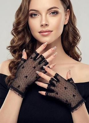 Женские митенка в горох playboy 769
