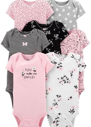 Боді бодіки carter’s картерс з коротким рукавом для дівчинки