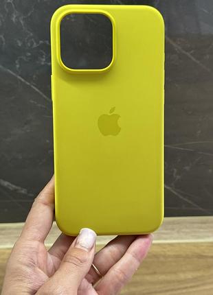 Оригінальний чохол apple silicone case magsafe iphone 16 pro max (star fruit) яскраво жовтий лимонний