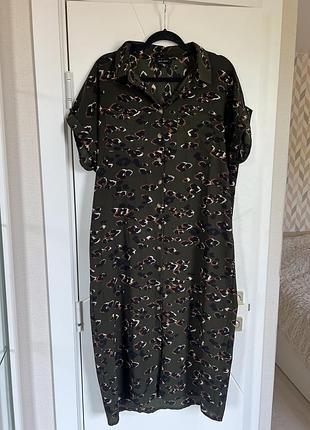 Жіноча міді сукня-сорочка, розмір 44 (m-xl)
