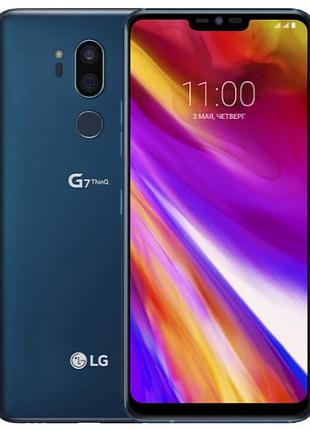 Смартфон lg g7 thinq g710 4/64gb blue 6.1" 3120x1440 ips 1sim 16 мп + 16 мп type-c 3000 mah 67