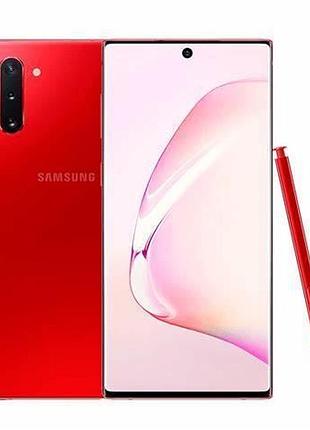 Смартфон samsung galaxy note 10 n970f 256gb red 6.3" 2sim 3500 маг bluetooth 5.0 nfc s pen сучасний