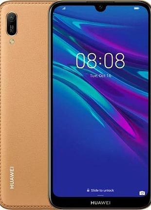Смартфон huawei y6 2019 2/32 gb amber brown, 2 sim 6.09" ips 13 мп gps lte 3020 мач міцний