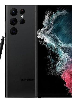 Смартфон samsung galaxy s22 ultra sm-s908u 8/256gb black 5g 6.8" s pen 108 мп snapdragon 8 gen 1 nfc 5000 mah міцний