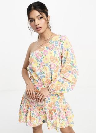 Котонове плаття в квітковий принт asos🌿