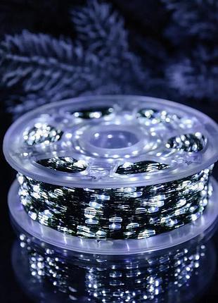 Гірлянда роса на пульті 100 метрів на 1000 led світлодіодів крапля зелений провід біле світло сучасний