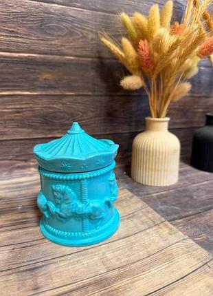 Гипсовое кашпо карусель 140 мл цвет 2